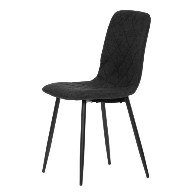 Jídelní židle LONA — kov, látka, černá / více barev - Barevné varianty židle LONA: Hnědá