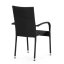 Zahradní křeslo SELEN — kov, umělý ratan, černá
