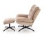 Otočné TV křeslo PESTO s houpáním — kov, látka, béžová