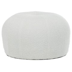 Taburet VALENTIN — látka, bílá