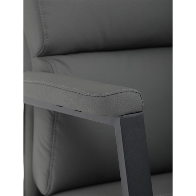 Kancelářské křeslo DARGO — ekokůže, tmavě šedá