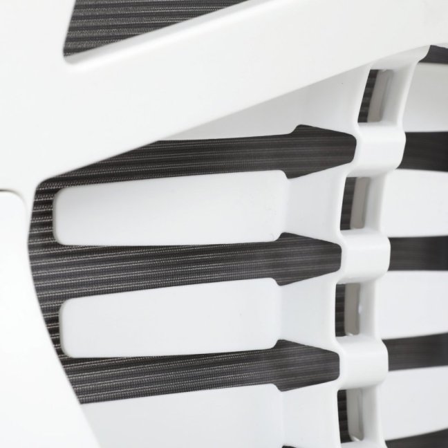 Kancelářská otočná židle TONKA — síť, bílá / šedá