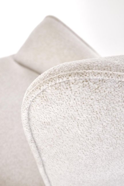 Designové křeslo ušák JUKON — kov, látka, krémová