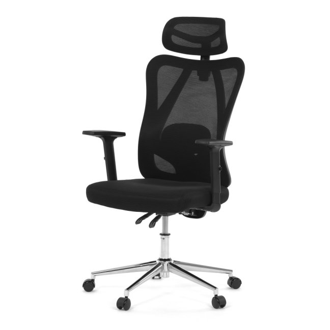 Kancelářská ergonomická židle LUMOS — síťovina, černá
