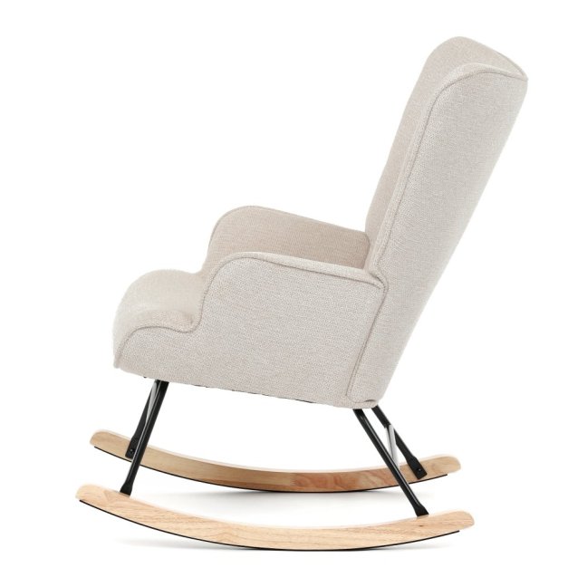 Houpací křeslo FABIAN — látka, krémová