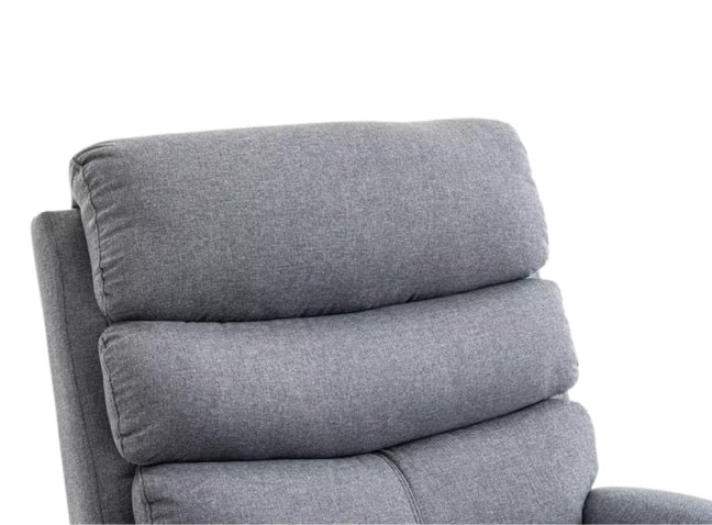 TV křeslo VELORA PLUS s elektrickým polohováním — látka, šedá, nosnost 130 kg