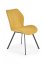 Jídelní židle PAPAYA — kov, látka, hořčicová