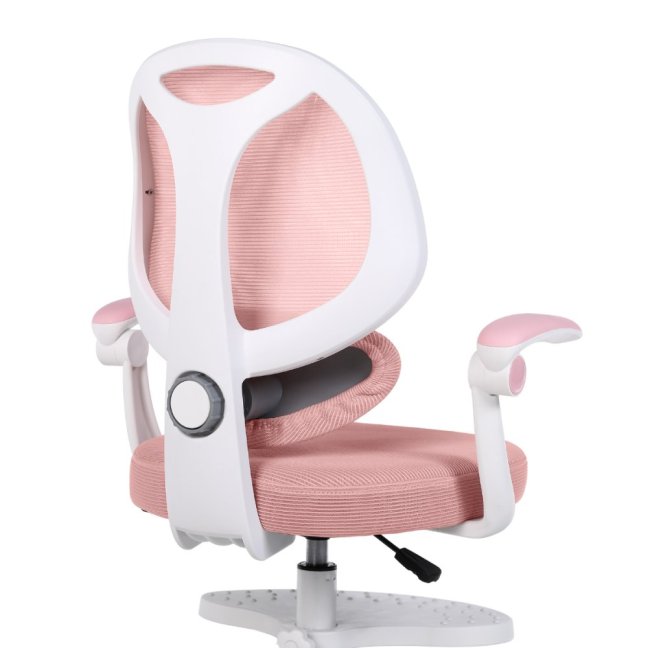 Dětská otočná židle Neoseat JUNI 009 s podnoží — látka, růžová