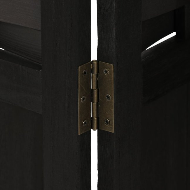 3dílný paravan TAKA — dřevo, černá