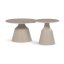 Set 2 konferenčních stolků NOEL I — kov, keramika, travertin / béžová
