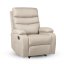 Relaxační polohovací TV křeslo VELORA — látka, béžová, nosnost 130 kg