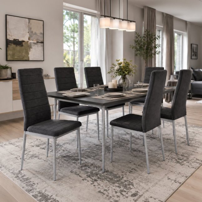 Jídelní židle RIVER — kov, látka, více barev