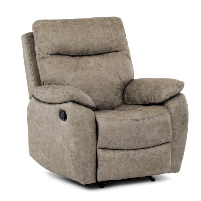 Relaxační polohovací TV křeslo NORBERT — látka, béžová, nosnost 150 kg