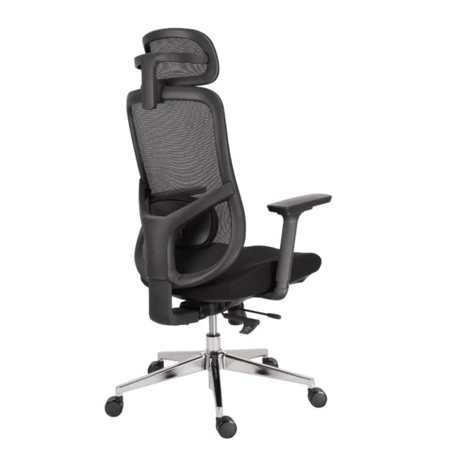 Kancelářská ergonomická židle Neoseat ALLY — síť / látka, černá, nosnost 150 kg