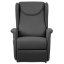 Relaxační křeslo ušák TELMAR s elektrickým polohováním — 2 motory, látka, šedá