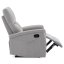 Relaxační polohovací TV křeslo ASTER — látka, světle šedá