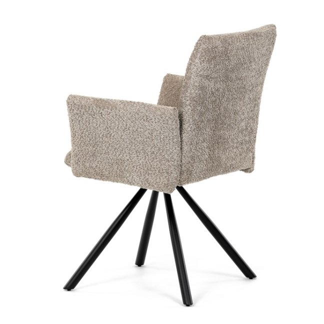 Jídelní otočné křeslo MANKA — kov, látka, více barev - Barevné varianty jídelního křesla MANKA: Šedá