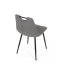 Jídelní židle KLAUDIUS — kov, látka, černá / šedá, nosnost 150 kg