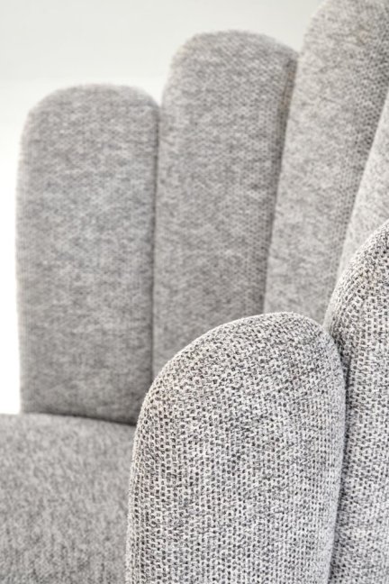 Jídelní židle FINA — kov, látka, šedá