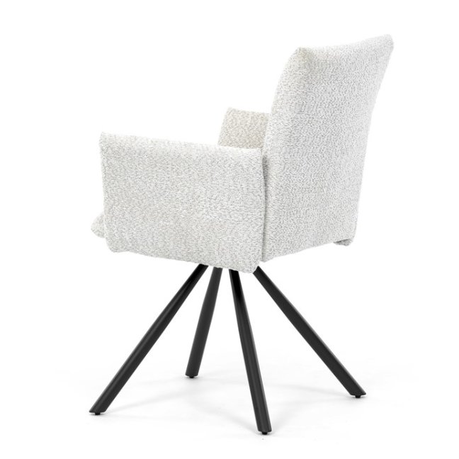 Jídelní otočné křeslo MANKA — kov, látka, více barev - Barevné varianty jídelního křesla MANKA: Šedá