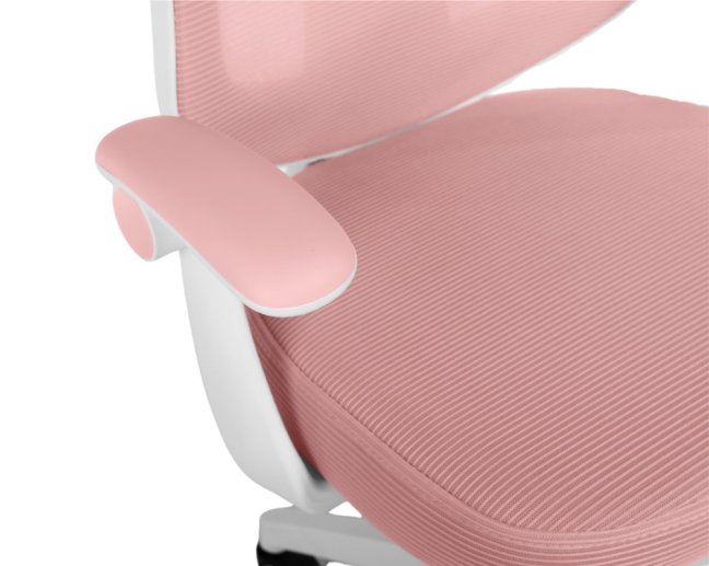 Dětská otočná židle Neoseat JUNI 010 s podnoží — látka, růžová