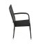 Zahradní křeslo SELEN — kov, umělý ratan, černá
