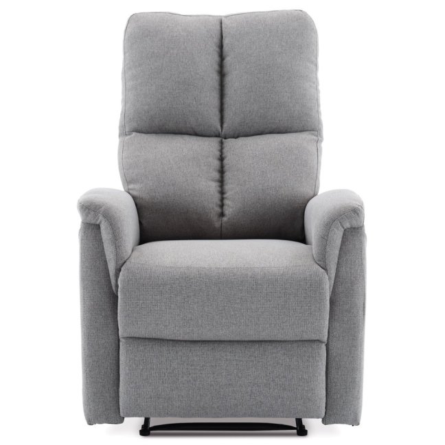 Relaxační polohovací TV křeslo ASTER — látka, světle šedá