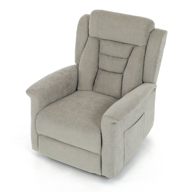 TV křeslo SARGON s elektrickým polohováním — 2 motory, látka, béžová