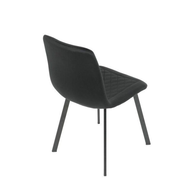 Jídelní židle PAIGE — kov, samet, více barev - Barevné varianty jídelní židle PAIGE: Černá