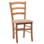 Jídelní čalouněná židle PAYSANE — masiv, látka, více barev, nosnost 155 kg - Moření jídelní židle: Dub, Barva čalounění látkou LUX: Lux 33 Jeans