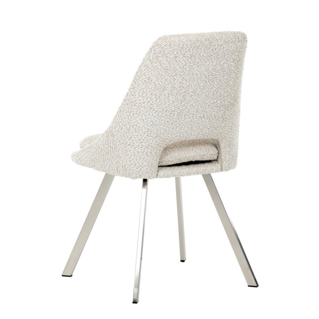 Jídelní židle TALISE — kov, látka, stříbrná / více barev