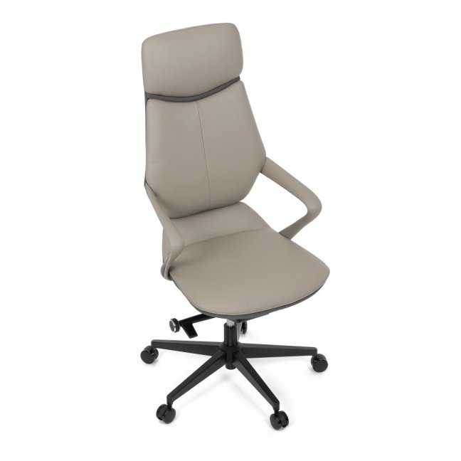 Kancelářské křeslo ZOTTO — ekokůže, šedá
