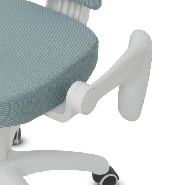 Dětská pracovní židle NANDU — síť / látka, mentolová