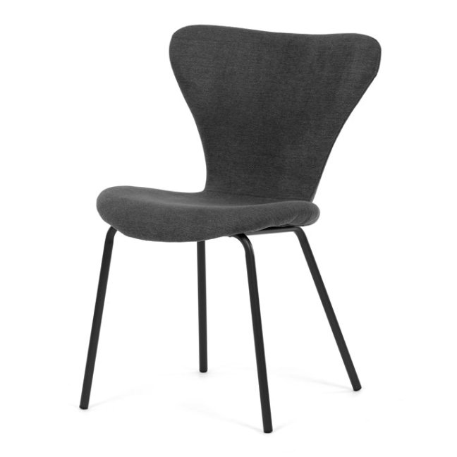 Jídelní židle JULES — kov, látka, více barev - Barevné varianty jídelní židle JULES: Světle šedá