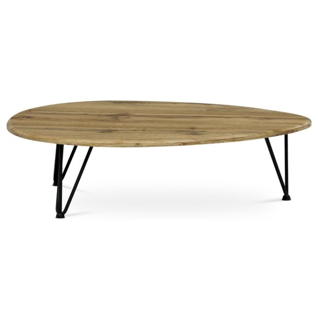 Konferenční stůl MONET III — kov, MDF, černá / divoký dub