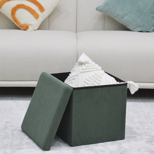 Taburet ADONIS s úložným prostorem — manšestr, více barev