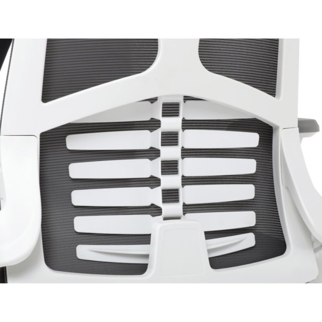 Kancelářská otočná židle TONKA — síť, bílá / šedá