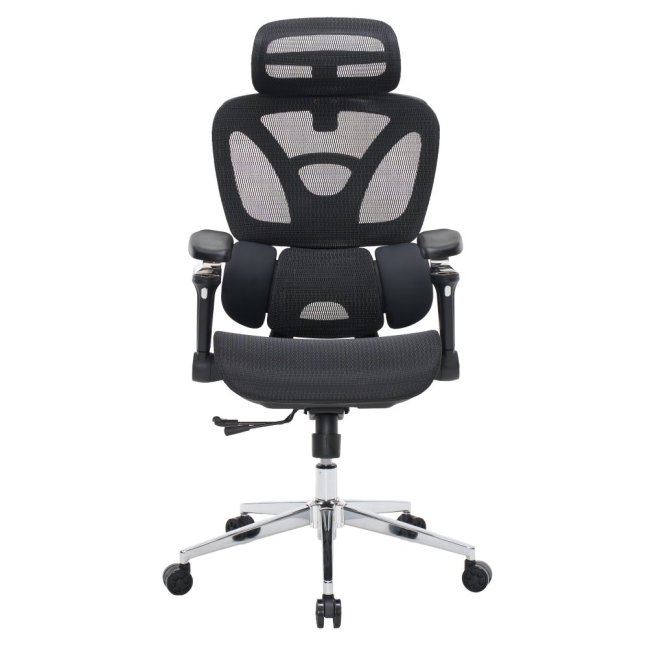 Kancelářská ergonomická židle PORTE II — síťovina, černá