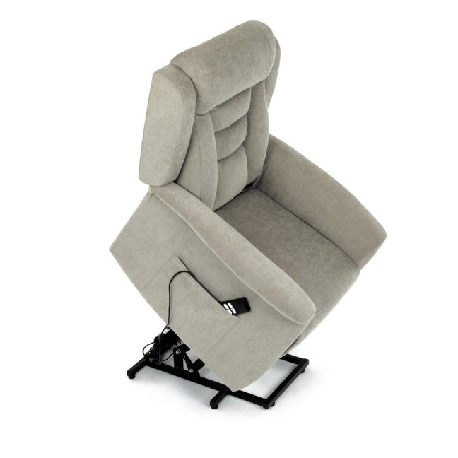 TV křeslo SARGON s elektrickým polohováním — 2 motory, látka, béžová