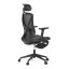 Kancelářská ergonomická židle ZANE s podnožkou — síť / látka, šedá