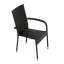 Zahradní křeslo SELEN — kov, umělý ratan, černá