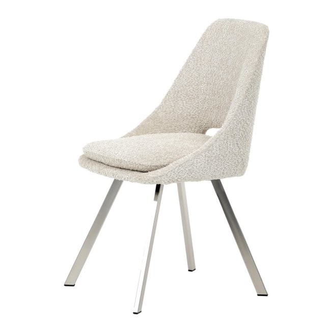 Jídelní židle TALISE — kov, látka, stříbrná / více barev