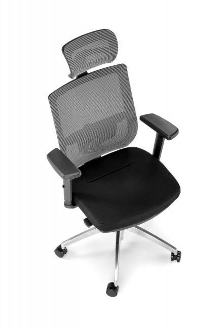 Kancelářská ergonomická židle ADMIRAL — síť / látka, černá