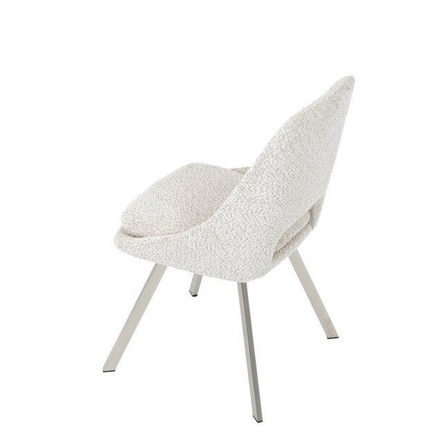 Jídelní židle TALISE — kov, látka, stříbrná / více barev