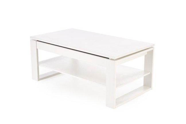 Konferenční stolek BETTY s úložným prostorem — 120x65x50 cm, bílá