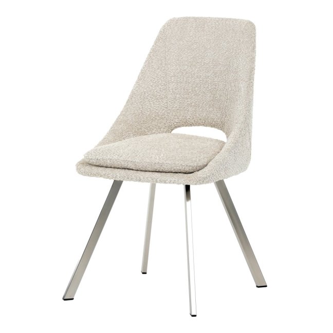 Jídelní židle TALISE — kov, látka, stříbrná / více barev - Barevné varianty jídelní židle TALISE: Krémová
