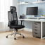 Kancelářská ergonomická židle Neoseat SPINO — látka, černá, nosnost 150 kg