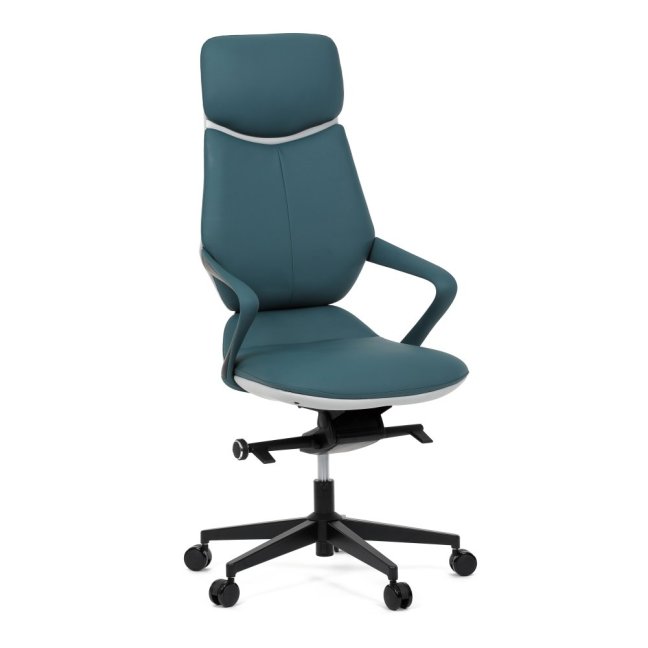 Kancelářské křeslo ZOTTO — ekokůže, tyrkysová