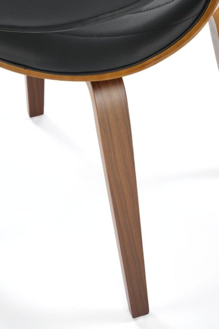 Jídelní křeslo BRANDON — překližka, ekokůže, ořech / černá