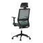 Kancelářská ergonomická židle SENA — látka, černá / zelená